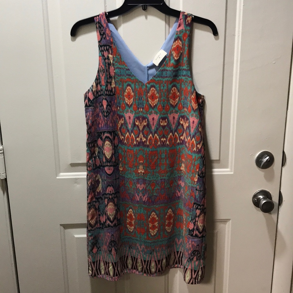 Sleeveless Tribal Print Dress by Everly - sz S